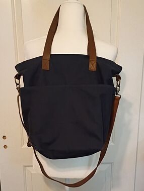 Twig & Horn Navy Canvas Crossbody Project Tote